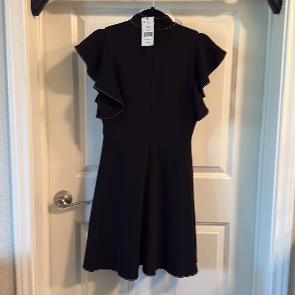 Cinq a sept Elegant Black Ruffle Sleeve Dress 4 - Picture 4 of 9